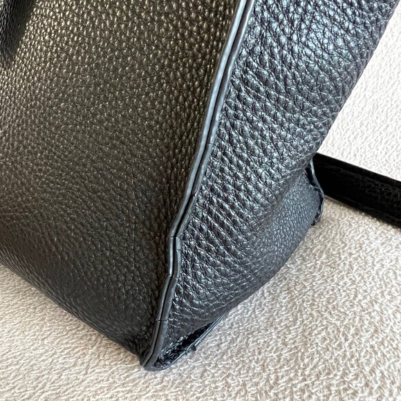 Steve Madden Hobo Bmelisa Shoulder Purse Satch Black Silver Faux Leather Cross B - Picture 7 of 11